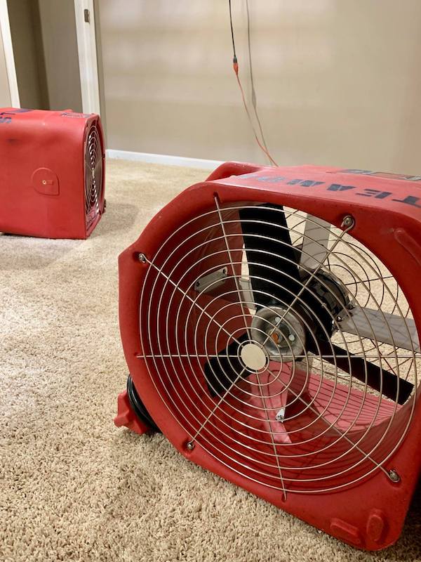 Water Damage Restoration Fans Slinger Wi